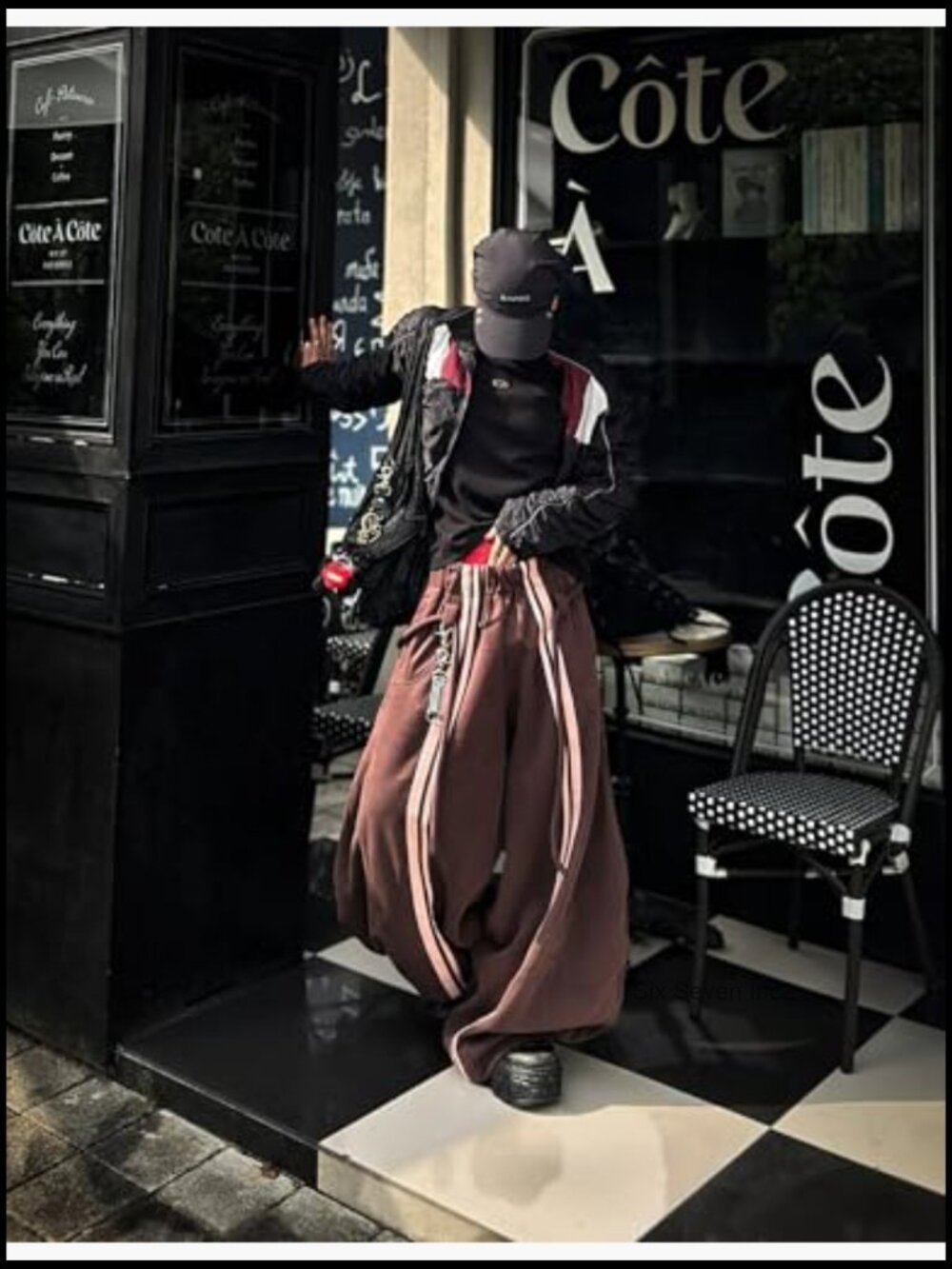 Stripe Super Baggy Sweatpants Oversized Barrel Pants Wide Leg Elastic Waist - Picture 3 of 7